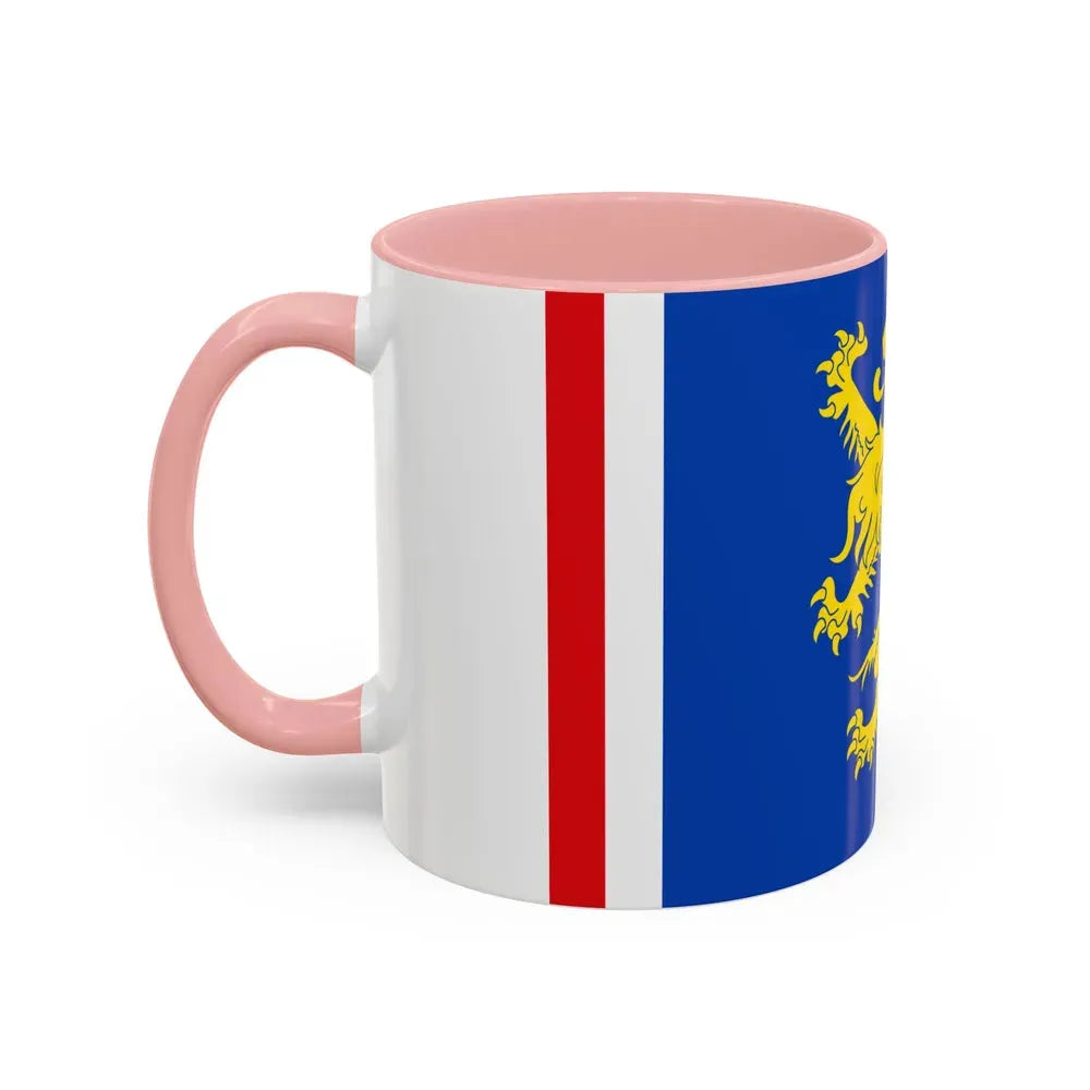 Flag of Leeuwarden the capital of the province of Friesland Netherlands - Accent Coffee Mug - Go Mug Yourself