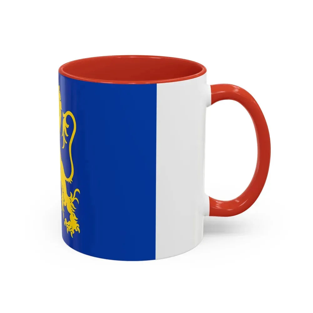 Flag of Leeuwarden the capital of the province of Friesland Netherlands - Accent Coffee Mug - Go Mug Yourself