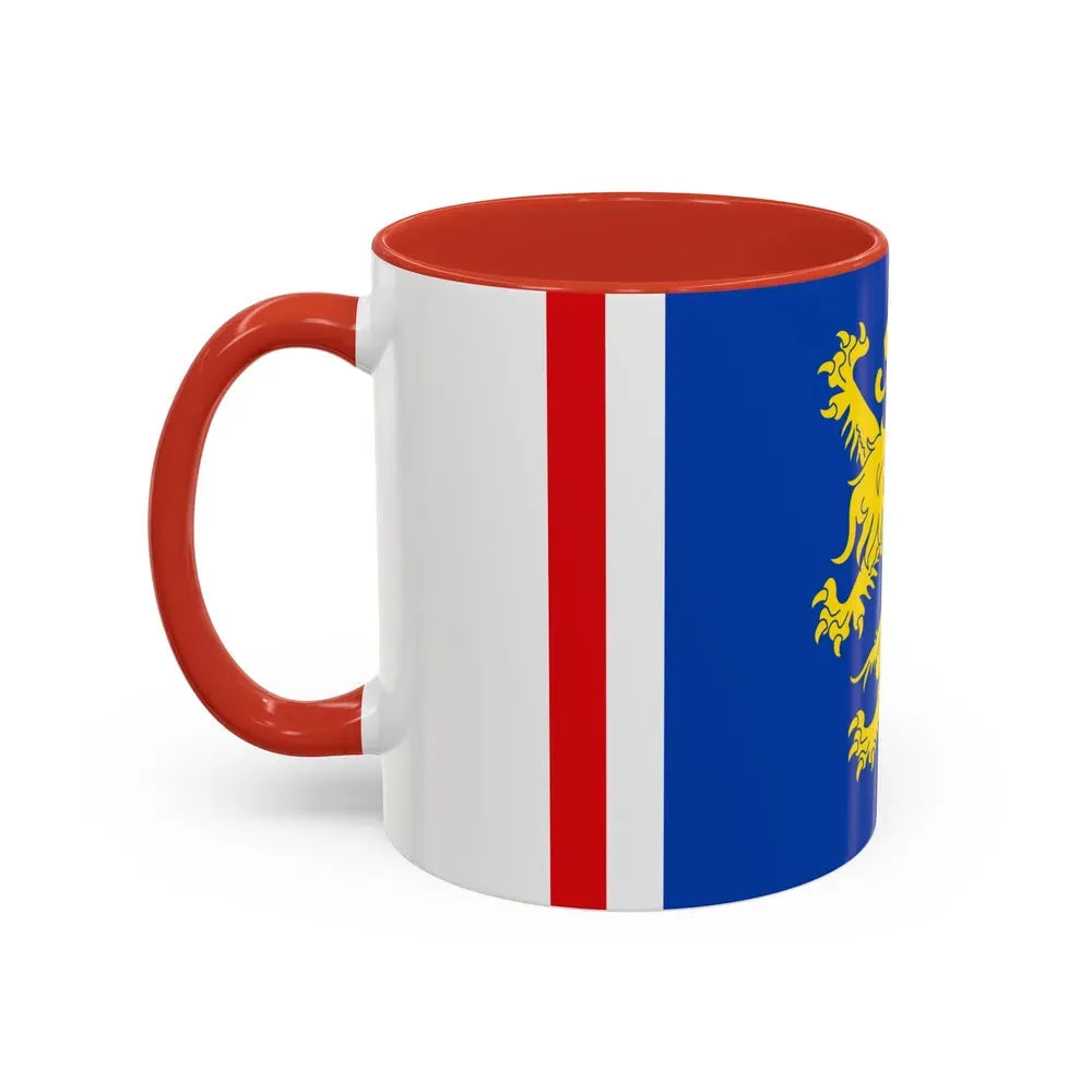 Flag of Leeuwarden the capital of the province of Friesland Netherlands - Accent Coffee Mug - Go Mug Yourself