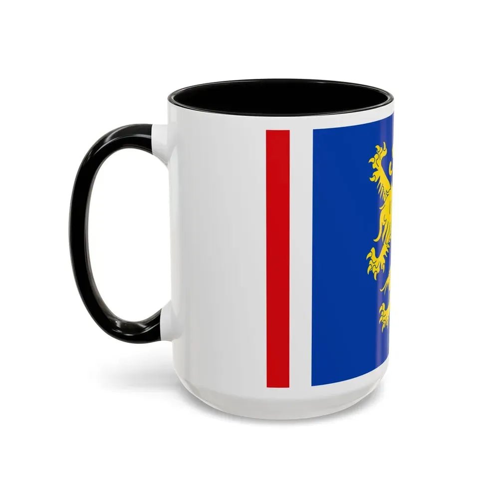 Flag of Leeuwarden the capital of the province of Friesland Netherlands - Accent Coffee Mug - Go Mug Yourself