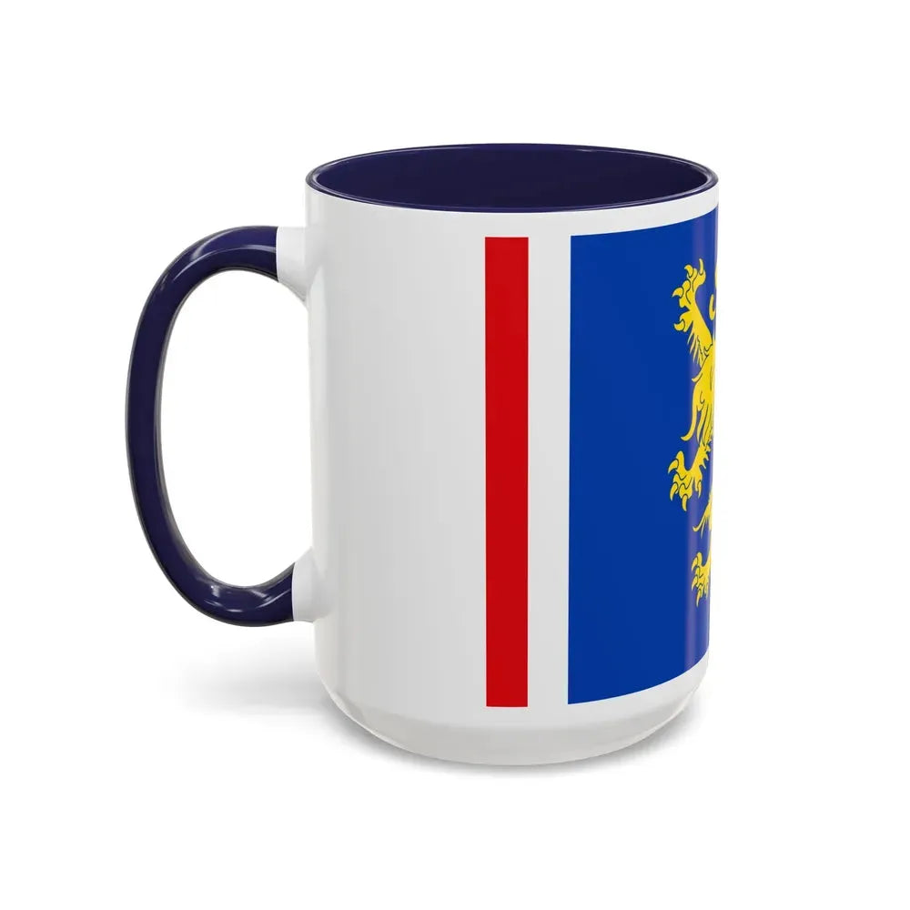Flag of Leeuwarden the capital of the province of Friesland Netherlands - Accent Coffee Mug - Go Mug Yourself