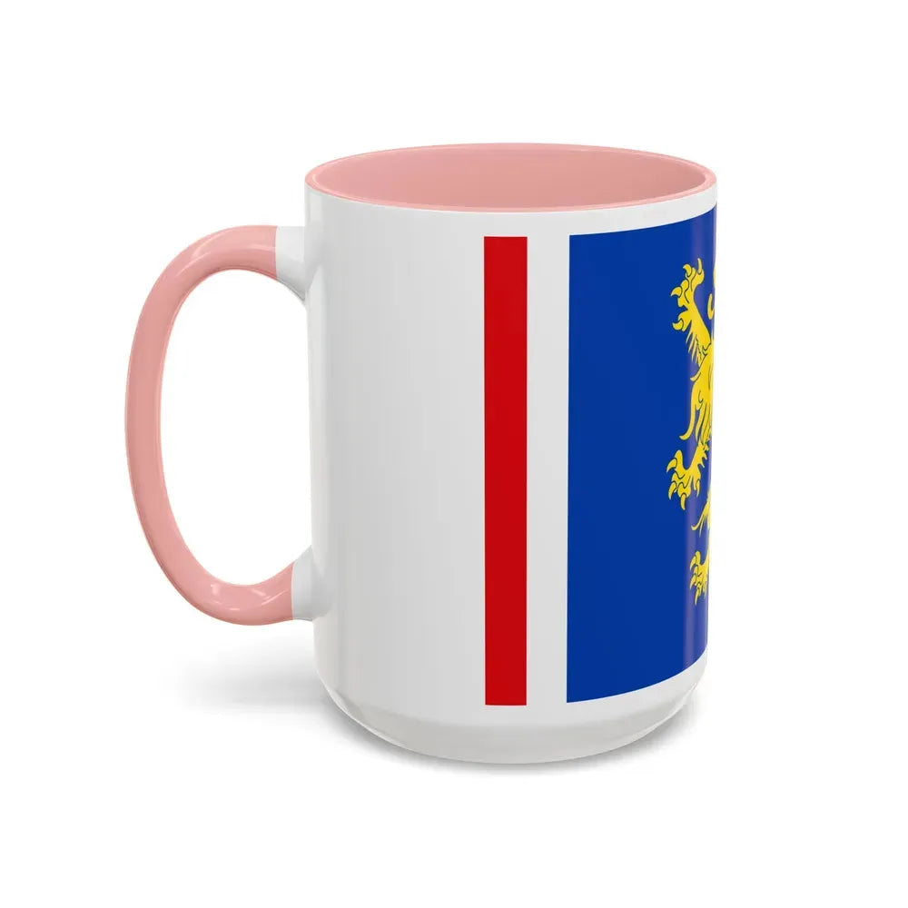 Flag of Leeuwarden the capital of the province of Friesland Netherlands - Accent Coffee Mug - Go Mug Yourself
