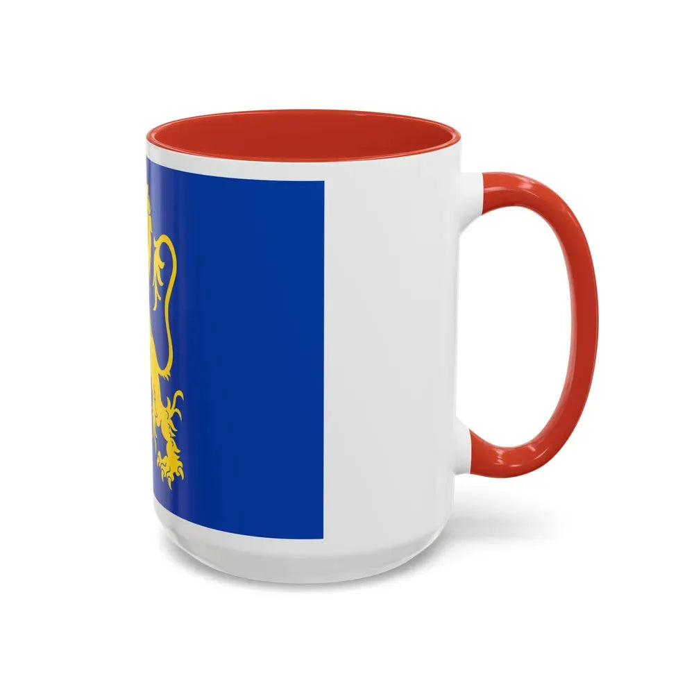 Flag of Leeuwarden the capital of the province of Friesland Netherlands - Accent Coffee Mug - Go Mug Yourself