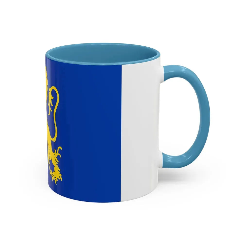 Flag of Leeuwarden the capital of the province of Friesland Netherlands - Accent Coffee Mug - Go Mug Yourself