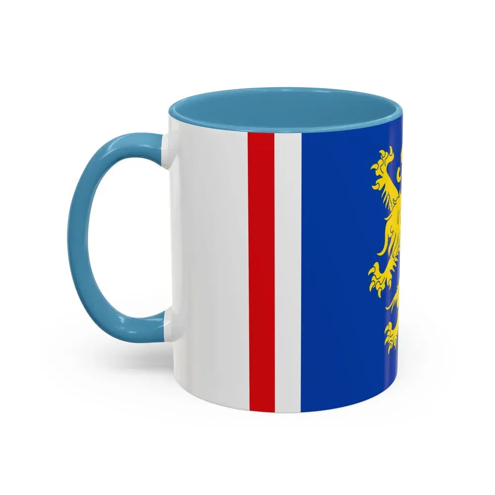 Flag of Leeuwarden the capital of the province of Friesland Netherlands - Accent Coffee Mug - Go Mug Yourself