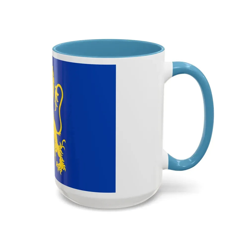 Flag of Leeuwarden the capital of the province of Friesland Netherlands - Accent Coffee Mug - Go Mug Yourself