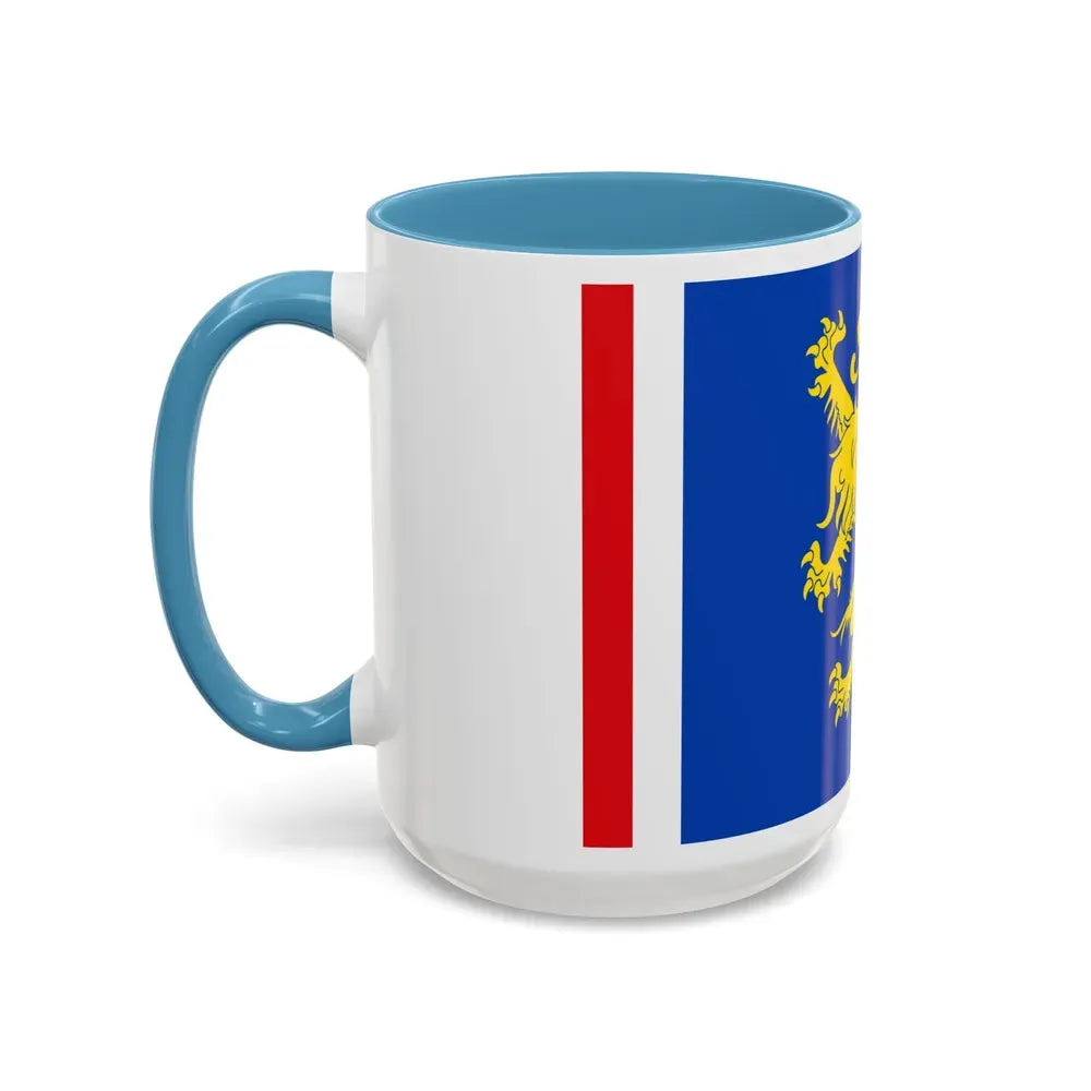 Flag of Leeuwarden the capital of the province of Friesland Netherlands - Accent Coffee Mug - Go Mug Yourself