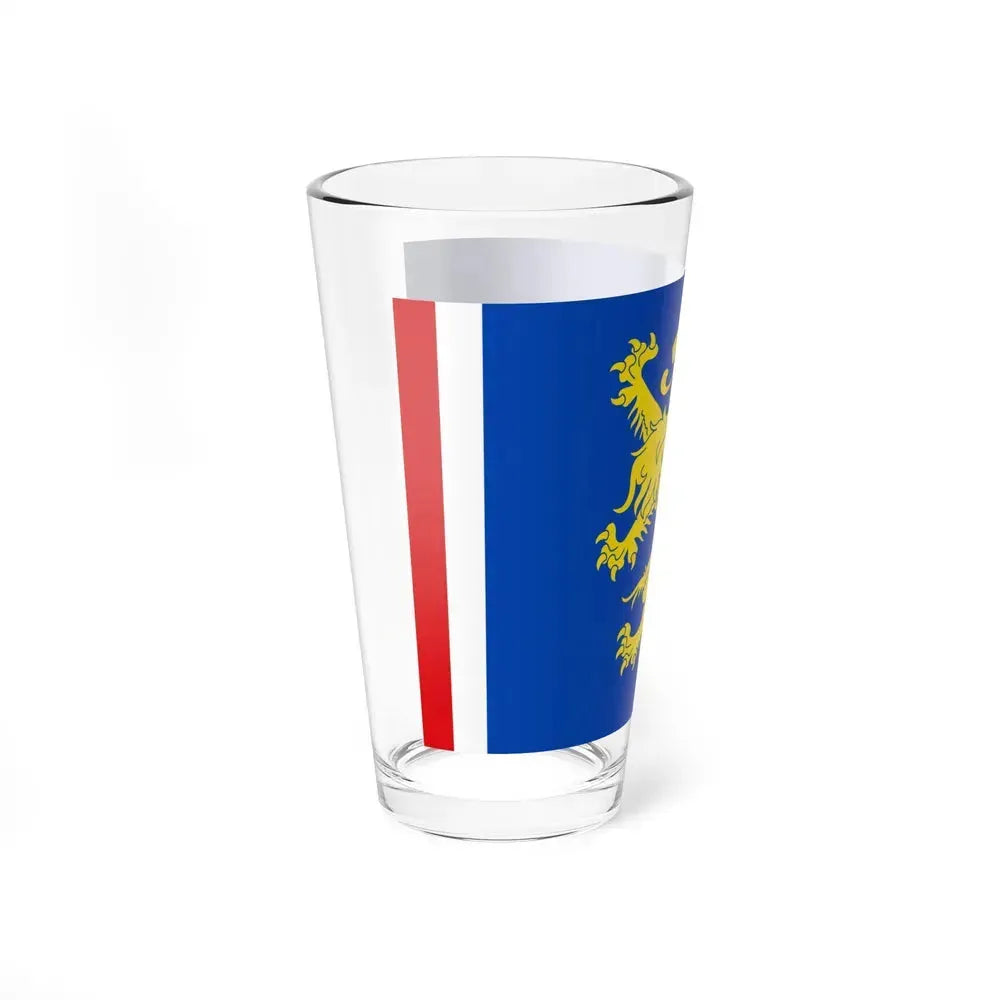 Flag of Leeuwarden the capital of the province of Friesland Netherlands - Pint Glass 16oz - Go Mug Yourself