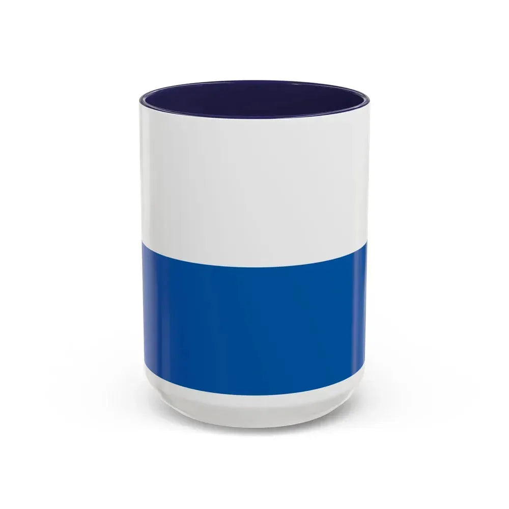 Flag of Legnica Poland - Accent Coffee Mug 15oz Navy - Go Mug Yourself