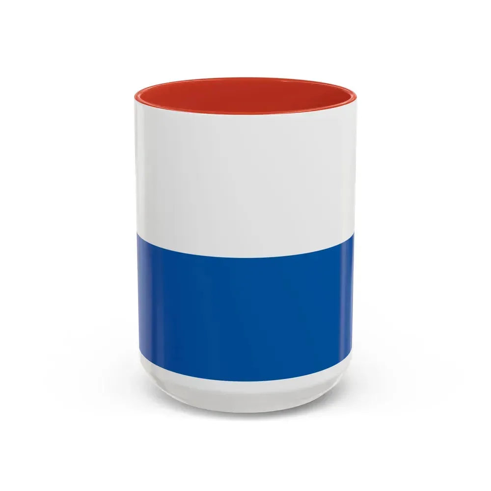 Flag of Legnica Poland - Accent Coffee Mug 15oz Red - Go Mug Yourself