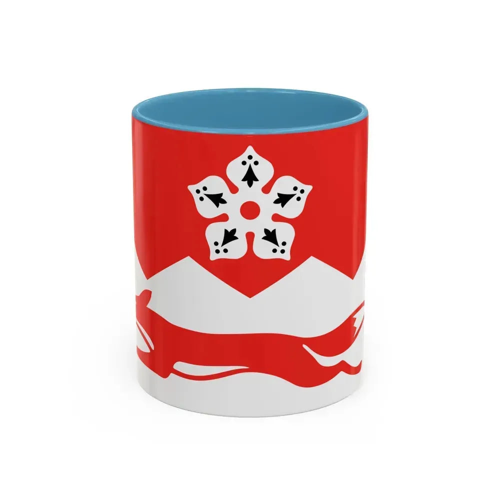 Flag of Leicestershire UK - Accent Coffee Mug 11oz Light Blue - Go Mug Yourself