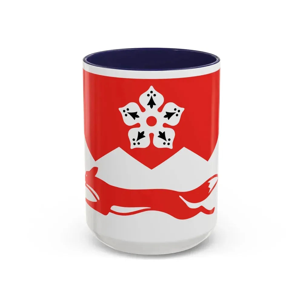 Flag of Leicestershire UK - Accent Coffee Mug 15oz Navy - Go Mug Yourself