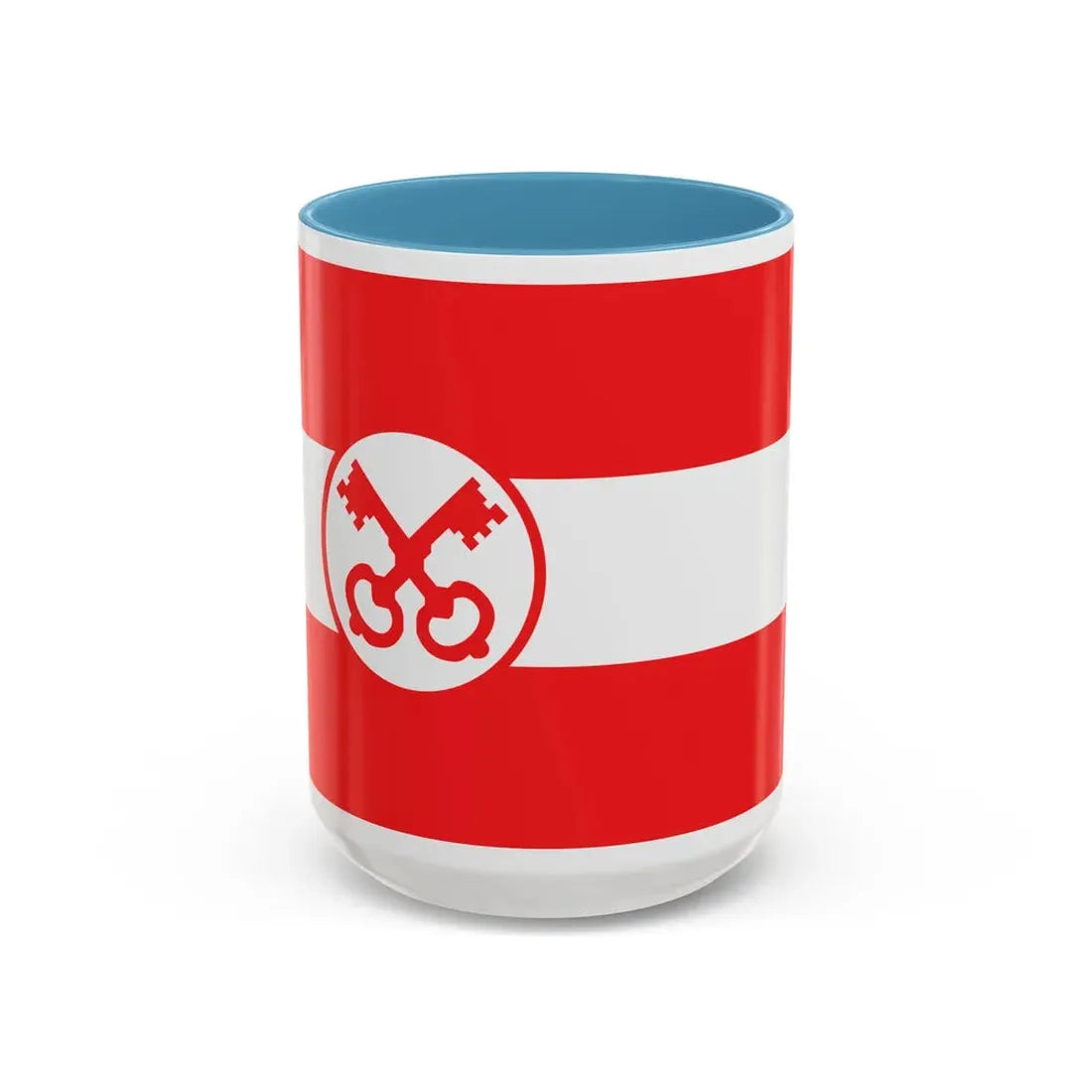 Flag of Leiden The Holland city of the oldest Dutch university Leiden University and Birthplace of Rembrandt Rembrandt Netherlands - Accent Coffee Mug 15oz Light Blue - Go Mug Yourself