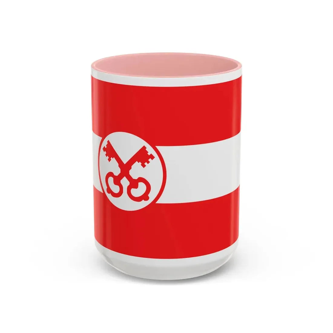 Flag of Leiden The Holland city of the oldest Dutch university Leiden University and Birthplace of Rembrandt Rembrandt Netherlands - Accent Coffee Mug 15oz Pink - Go Mug Yourself