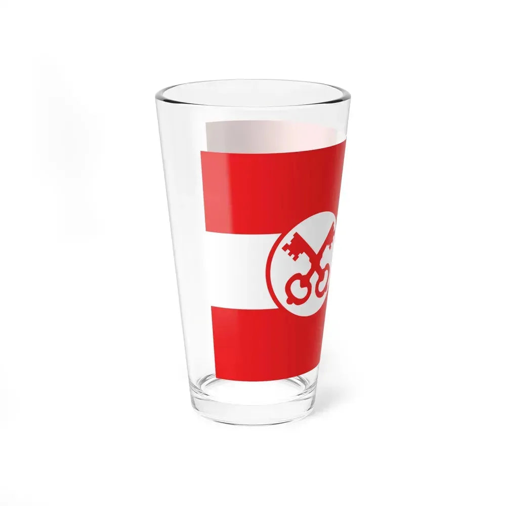 Flag of Leiden The Holland city of the oldest Dutch university Leiden University and Birthplace of Rembrandt Rembrandt Netherlands - Pint Glass 16oz - Go Mug Yourself