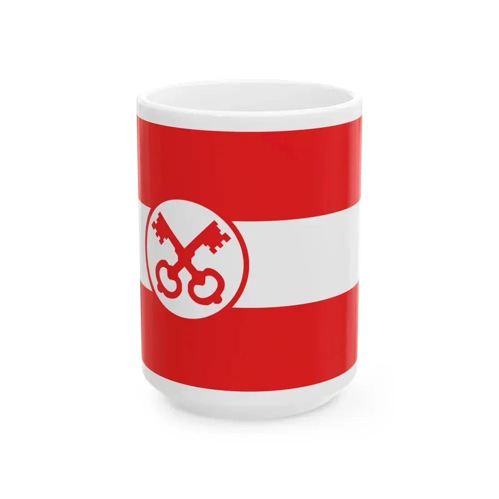 Flag of Leiden The Holland city of the oldest Dutch university Leiden University and Birthplace of Rembrandt Rembrandt Netherlands - White Coffee Mug 15oz - Go Mug Yourself