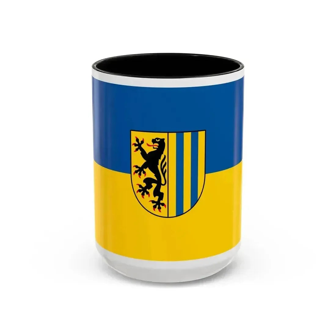 Flag of Leipzig 2 Germany - Accent Coffee Mug 15oz Black - Go Mug Yourself