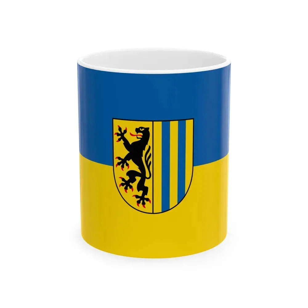 Flag of Leipzig 2 Germany - White Coffee Mug 11oz - Go Mug Yourself