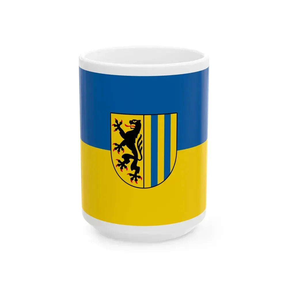 Flag of Leipzig 2 Germany - White Coffee Mug 15oz - Go Mug Yourself