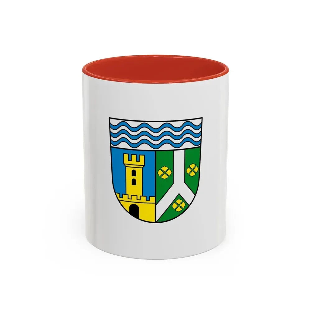 Flag of Leipzig Germany - Accent Coffee Mug 11oz Red - Go Mug Yourself