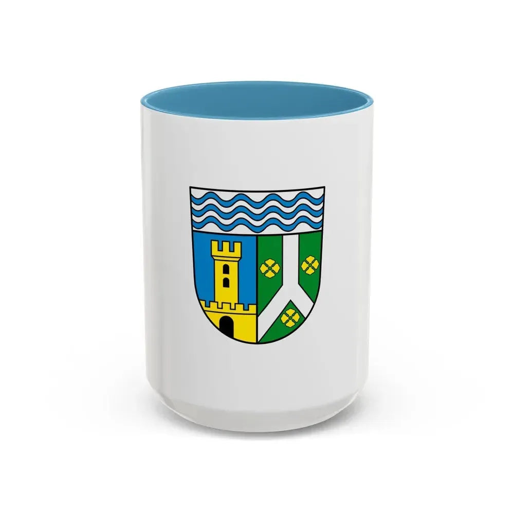 Flag of Leipzig Germany - Accent Coffee Mug 15oz Light Blue - Go Mug Yourself