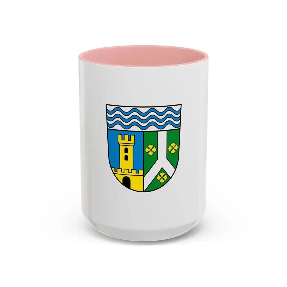 Flag of Leipzig Germany - Accent Coffee Mug 15oz Pink - Go Mug Yourself