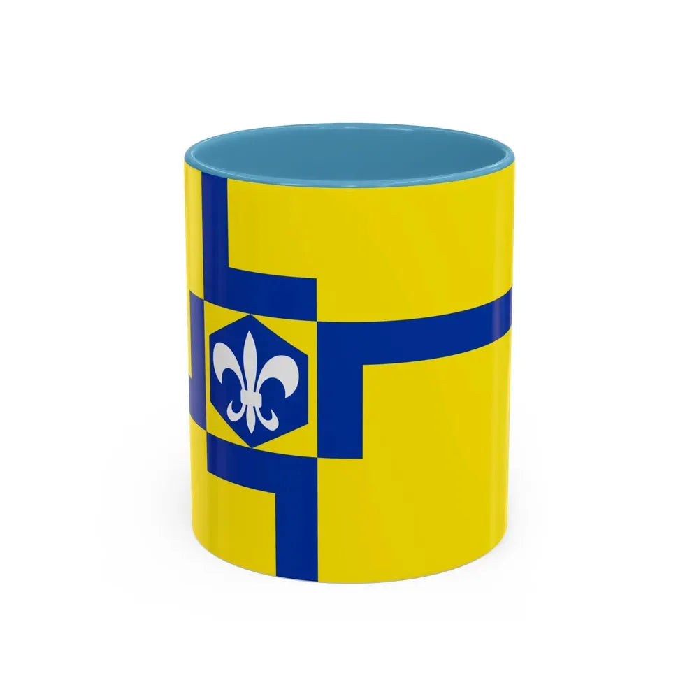 Flag of Lelystad the capital of the province of Flevoland Netherlands - Accent Coffee Mug 11oz Light Blue - Go Mug Yourself