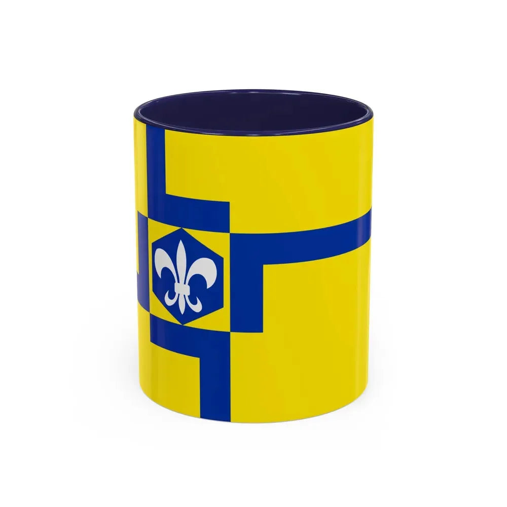 Flag of Lelystad the capital of the province of Flevoland Netherlands - Accent Coffee Mug 11oz Navy - Go Mug Yourself