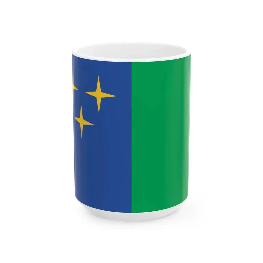Flag of Lentekhi Municipality (Georgia) White Coffee Mug 15oz - Go Mug Yourself