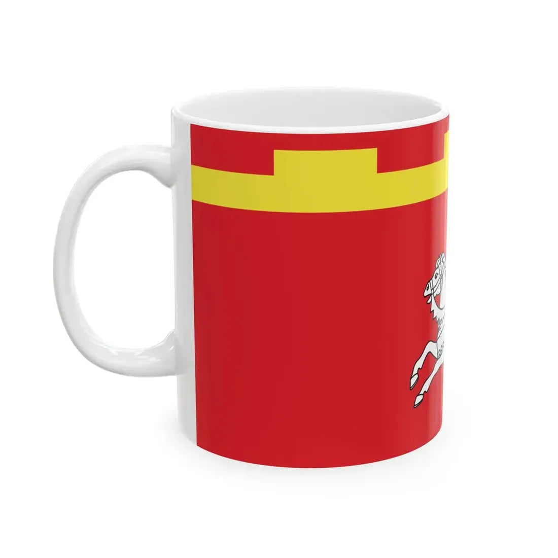 Flag of Lepiel Belarus (Belarus) White Coffee Mug - Go Mug Yourself