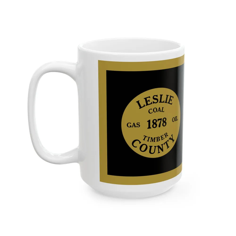 Flag of Leslie County Kentucky (United States) White Coffee Mug - Go Mug Yourself