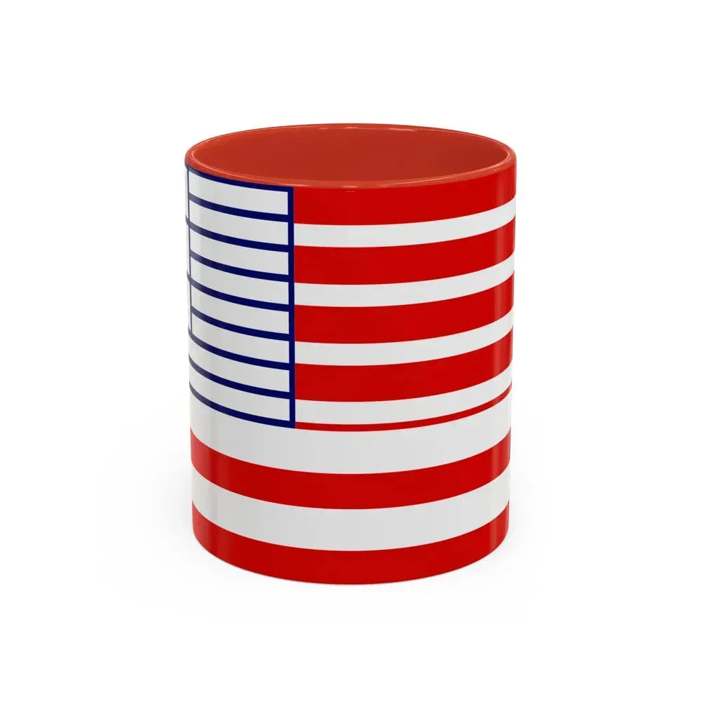 Flag of Lethbridge Canada - Accent Coffee Mug 11oz Red - Go Mug Yourself