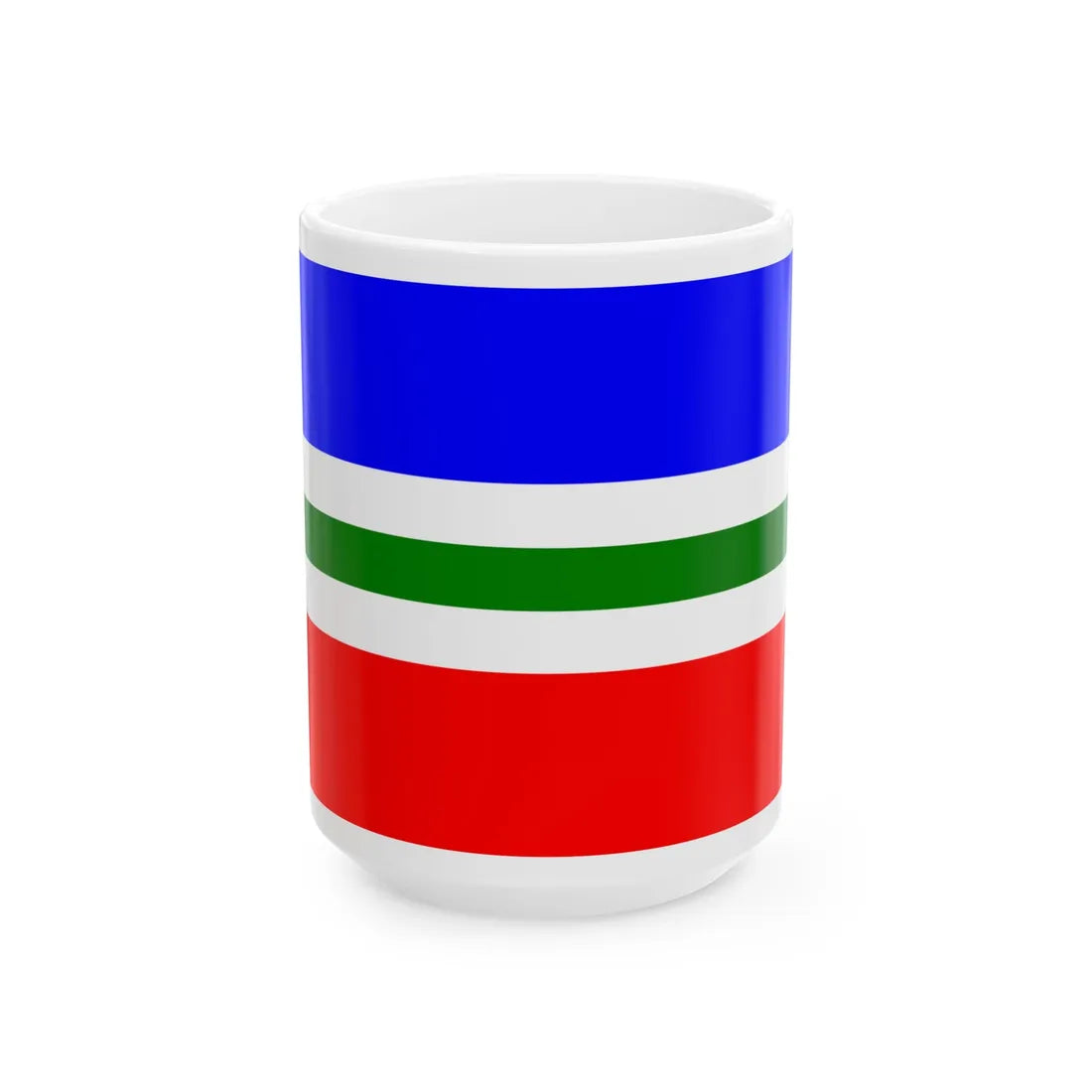 Flag of Letychiv raion (Ukraine) White Coffee Mug 15oz - Go Mug Yourself