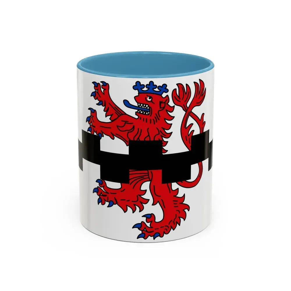 Flag of Leverkusen Germany - Accent Coffee Mug 11oz Light Blue - Go Mug Yourself