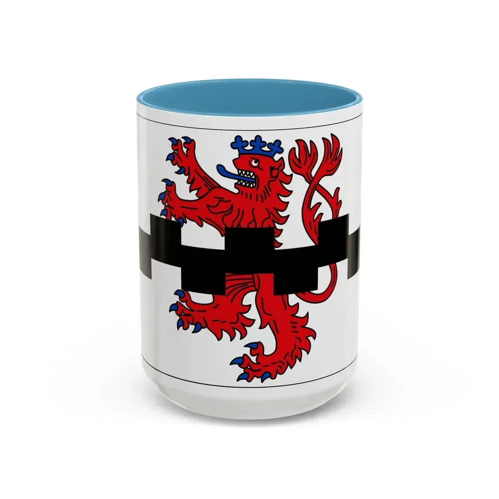 Flag of Leverkusen Germany - Accent Coffee Mug 15oz Light Blue - Go Mug Yourself