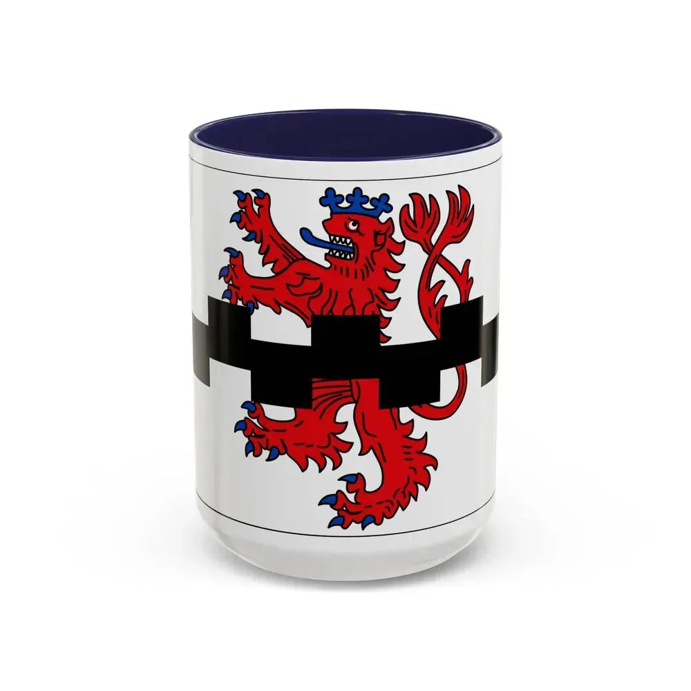 Flag of Leverkusen Germany - Accent Coffee Mug 15oz Navy - Go Mug Yourself