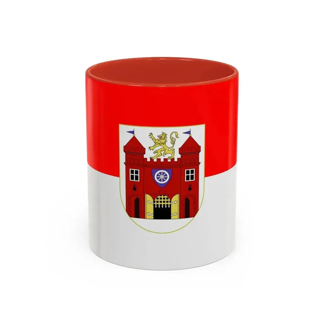 Flag of Liberec Czech Republic - Accent Coffee Mug 11oz Red - Go Mug Yourself