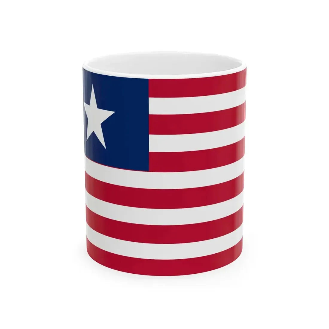 Flag of Liberia Full star (Liberia) White Coffee Mug 11oz - Go Mug Yourself
