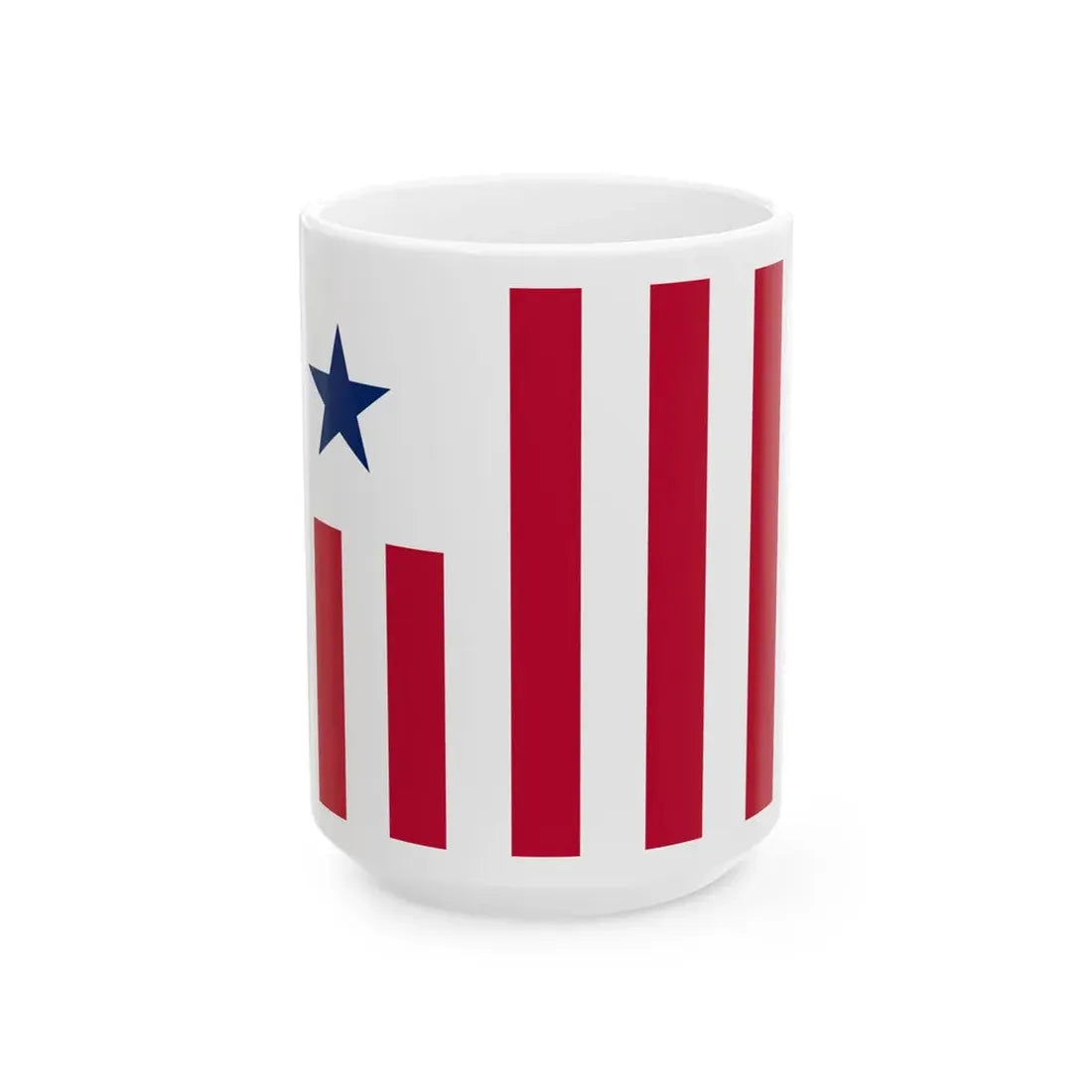 Flag of Liberian Customs (Liberia) White Coffee Mug 15oz - Go Mug Yourself