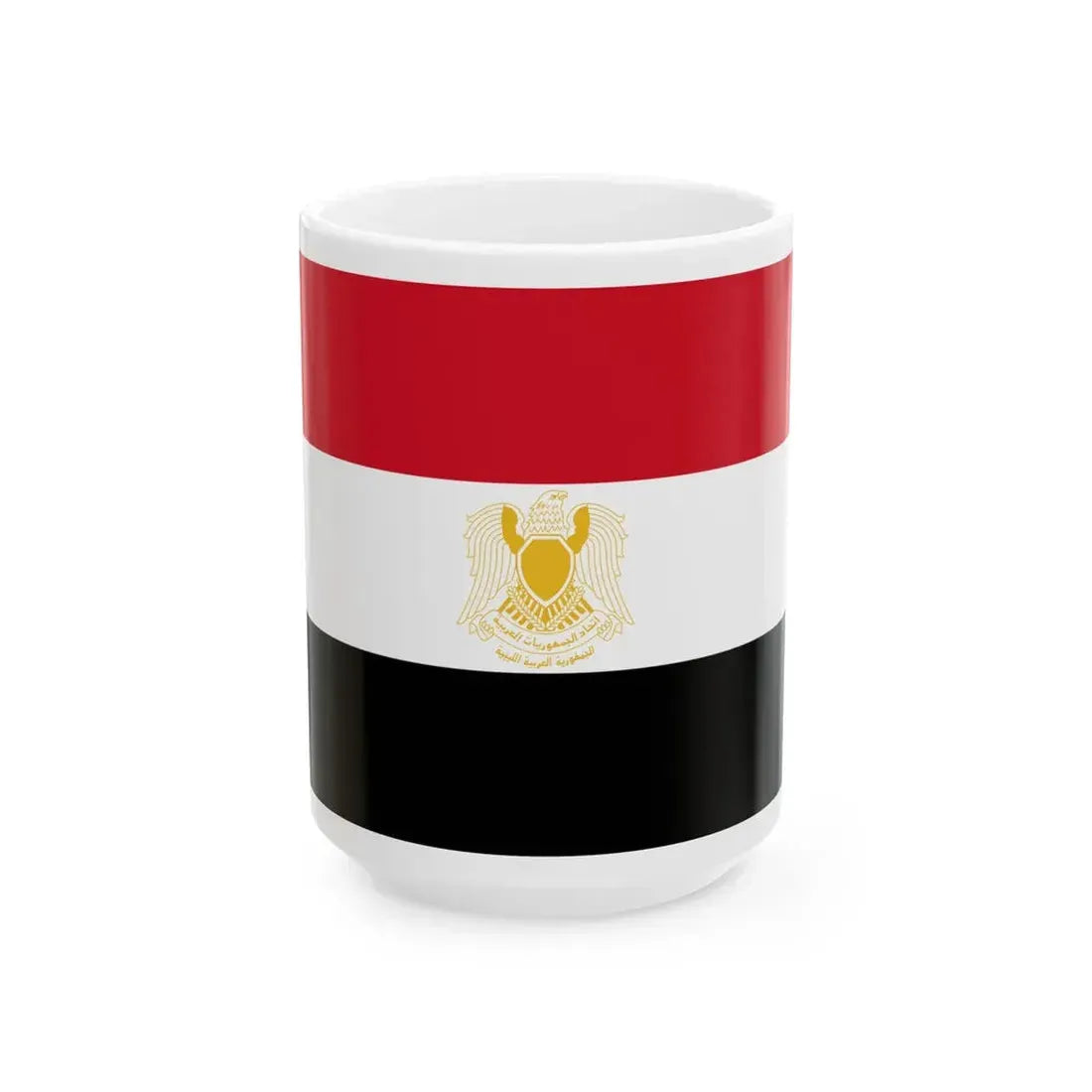 Flag of Libya 1972-1977 1-2 (Libya) White Coffee Mug 15oz - Go Mug Yourself