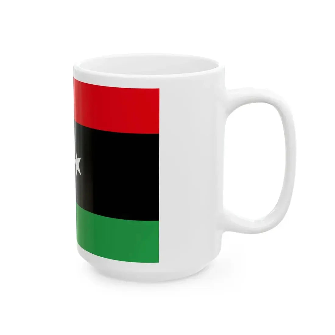 Flag of Libya 2-3 (Libya) White Coffee Mug - Go Mug Yourself