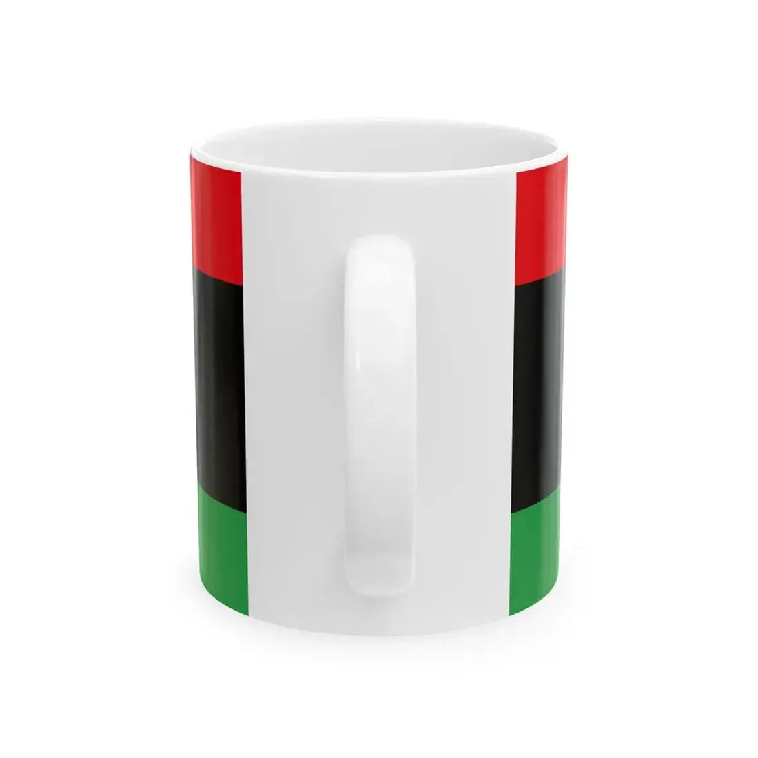 Flag of Libya centered (Libya) White Coffee Mug - Go Mug Yourself