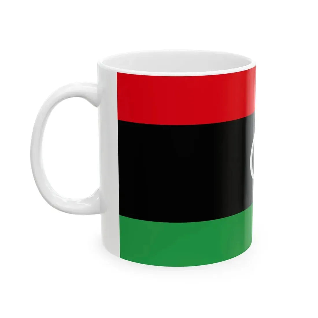 Flag of Libya centered (Libya) White Coffee Mug - Go Mug Yourself