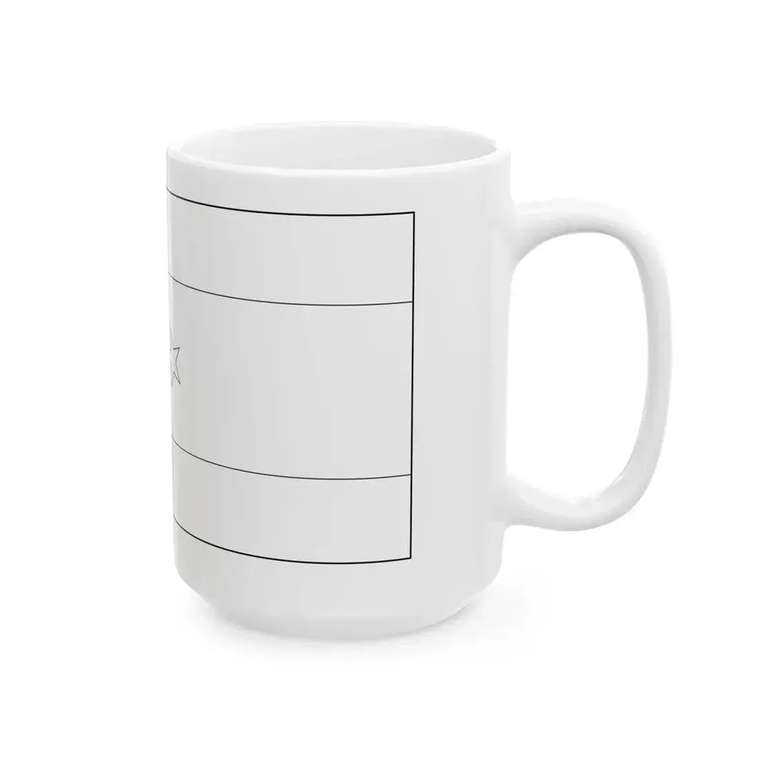 Flag of Libya colouring page (Libya) White Coffee Mug - Go Mug Yourself