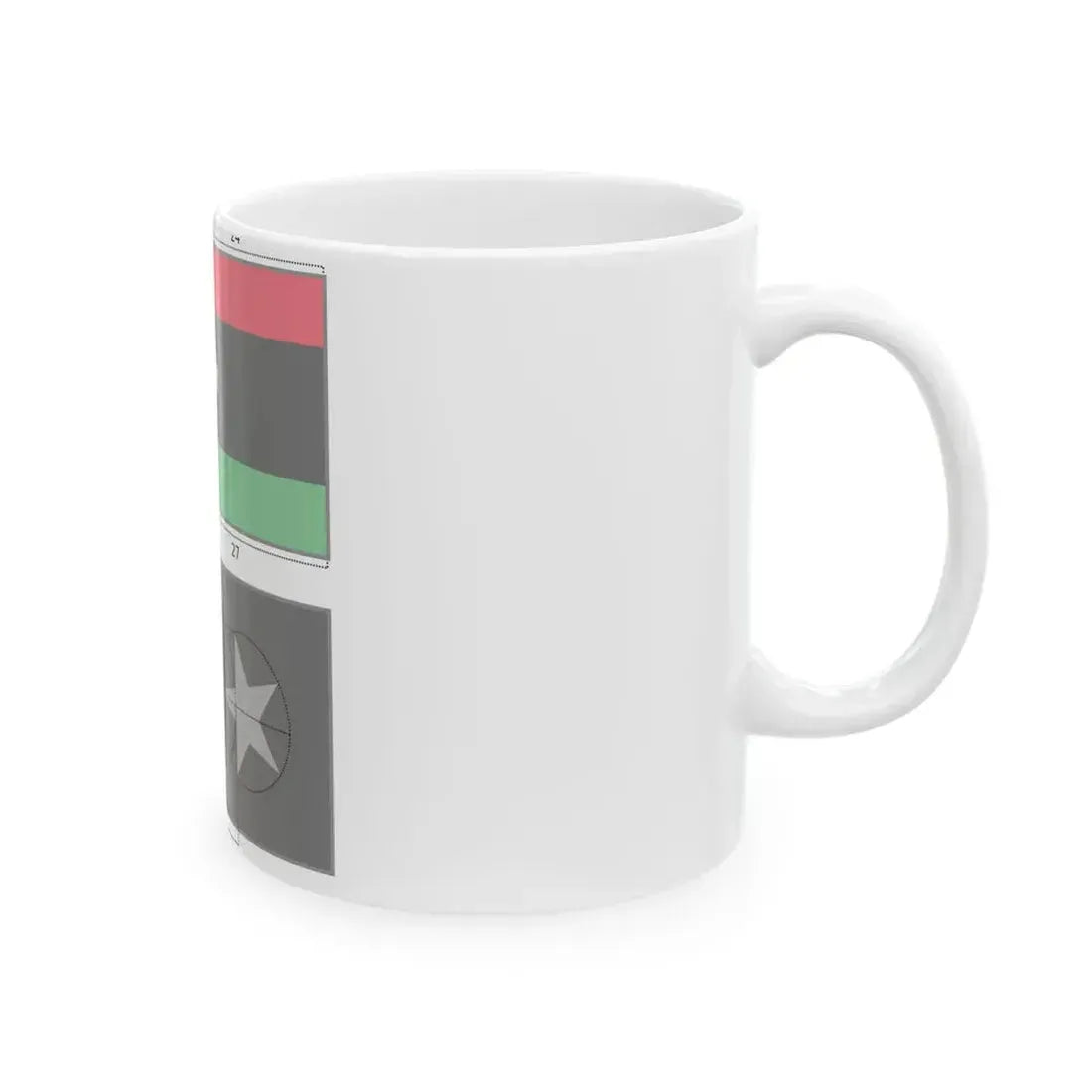 Flag of Libya construction (Libya) White Coffee Mug - Go Mug Yourself