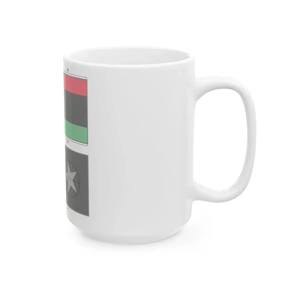 Flag of Libya construction (Libya) White Coffee Mug - Go Mug Yourself