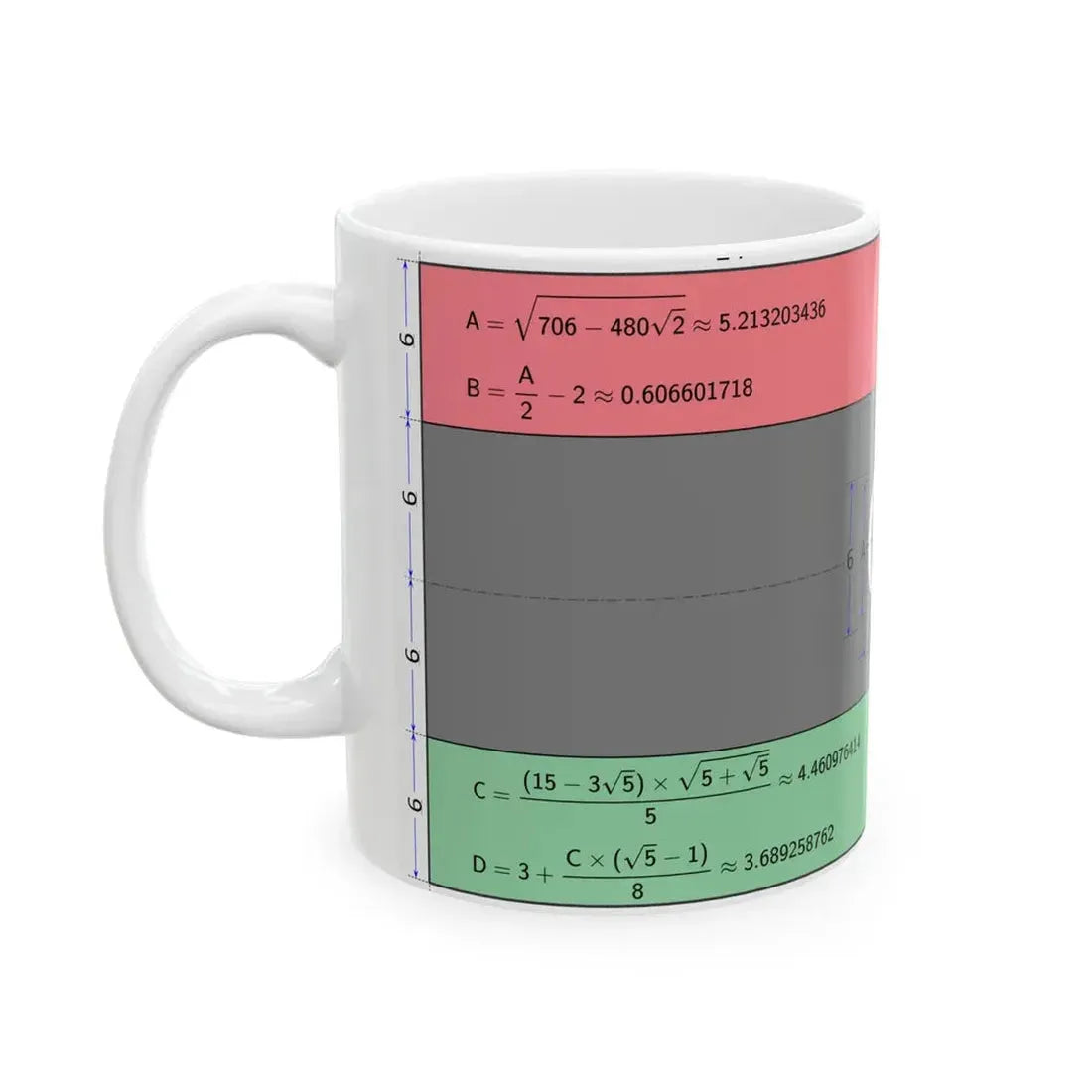 Flag of Libya construction sheet (Libya) White Coffee Mug - Go Mug Yourself