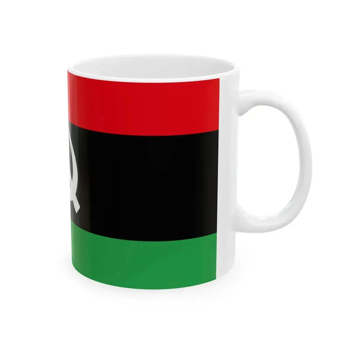 Flag of Libya Red Alert 2 (Libya) White Coffee Mug - Go Mug Yourself