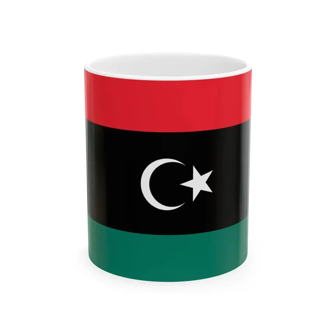 Flag of Libya Variant (Libya) White Coffee Mug 11oz - Go Mug Yourself