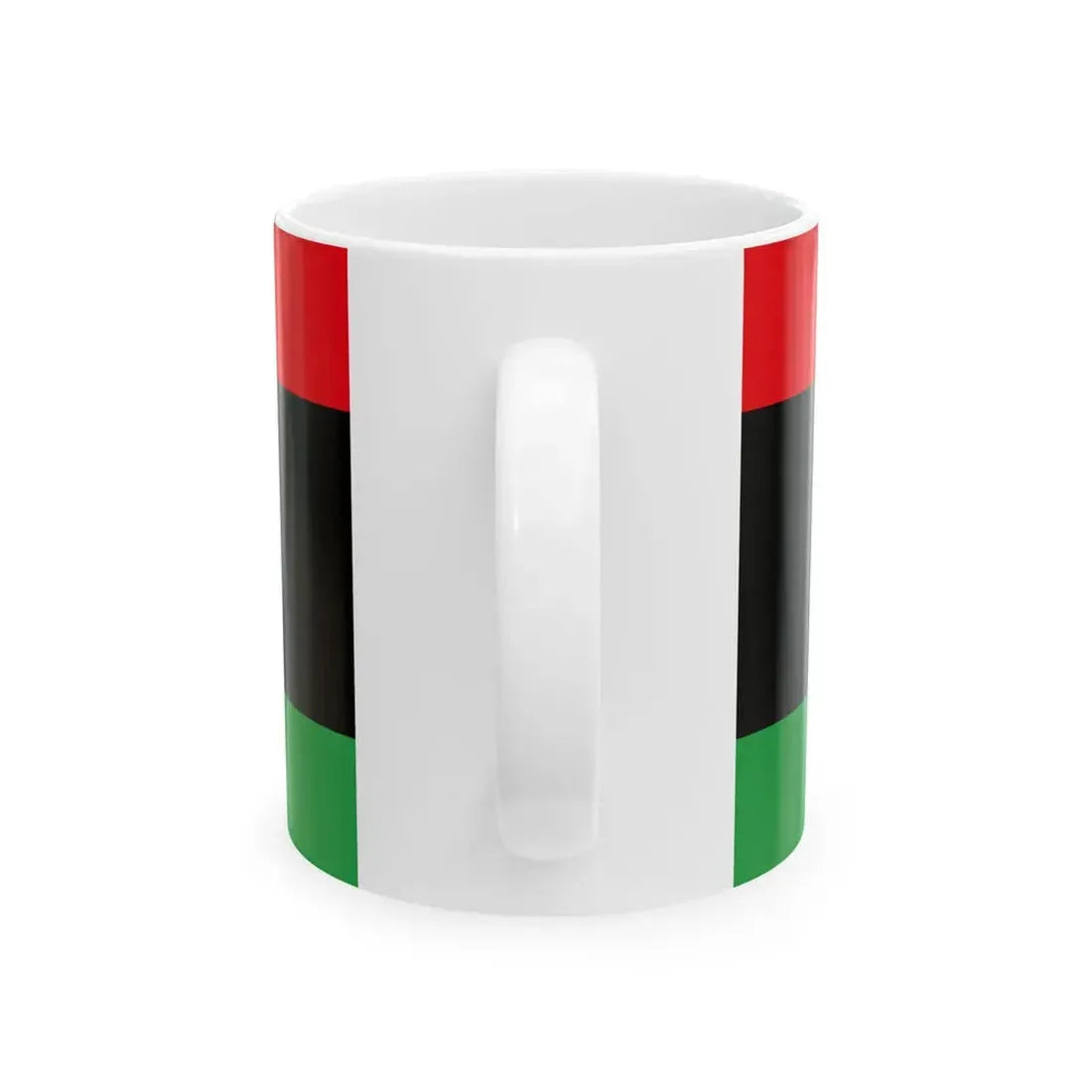 Flag of Libya without crescent and star (Libya) White Coffee Mug - Go Mug Yourself